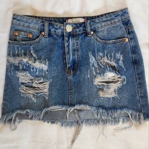 Signature eight Jean Skirt Sz M